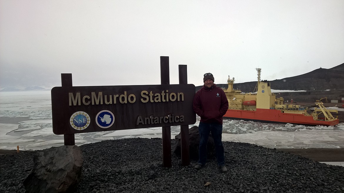 Shawn Devlin at the McMurdo Station in Antarctica. The base is home to up to 1,000 people conducting scientific research.