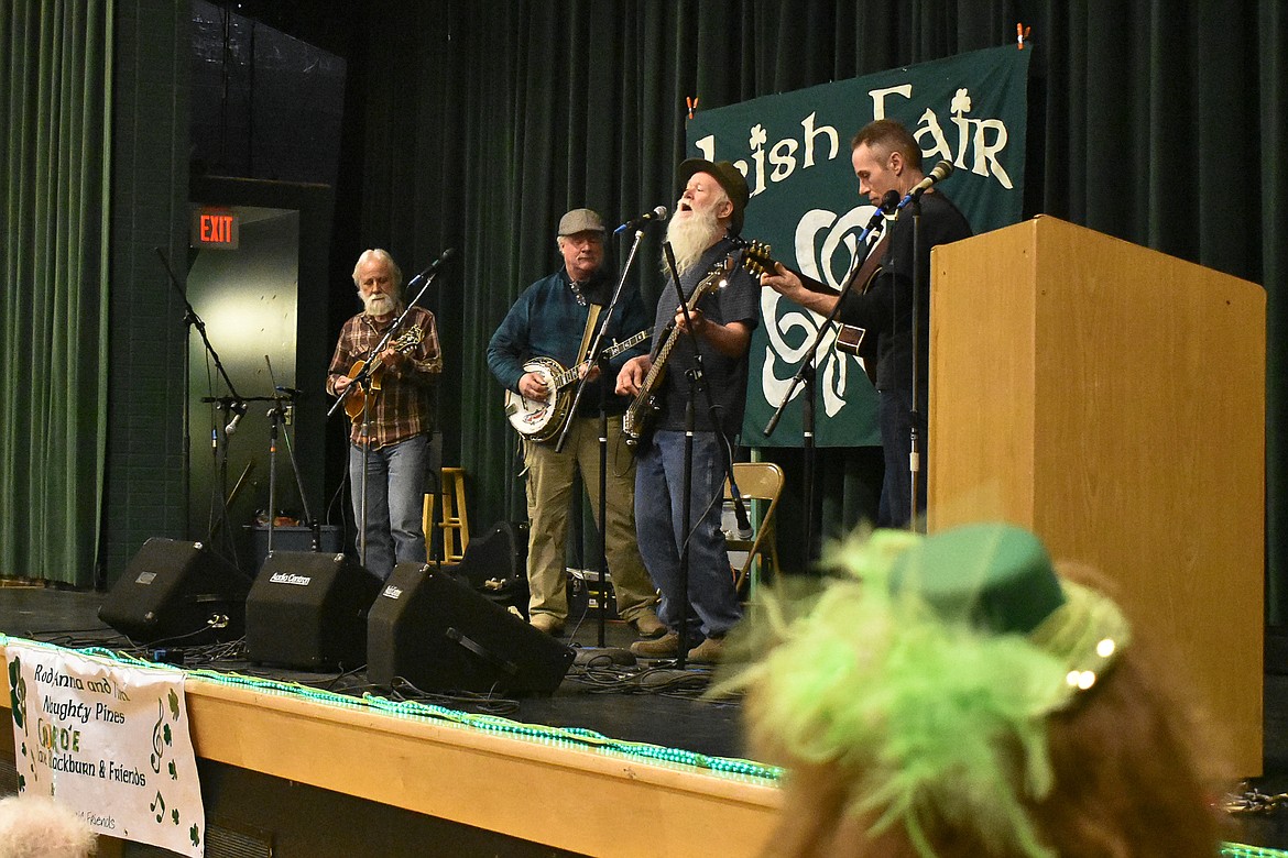 Wayne Rau, Dave Blackburn, Richard Young and Billy Powell perform as the Boulder Creek Bluegrass Band at he 23rd annual Libby Irish Fair March 10. (Ben Kibbey/The Western News)