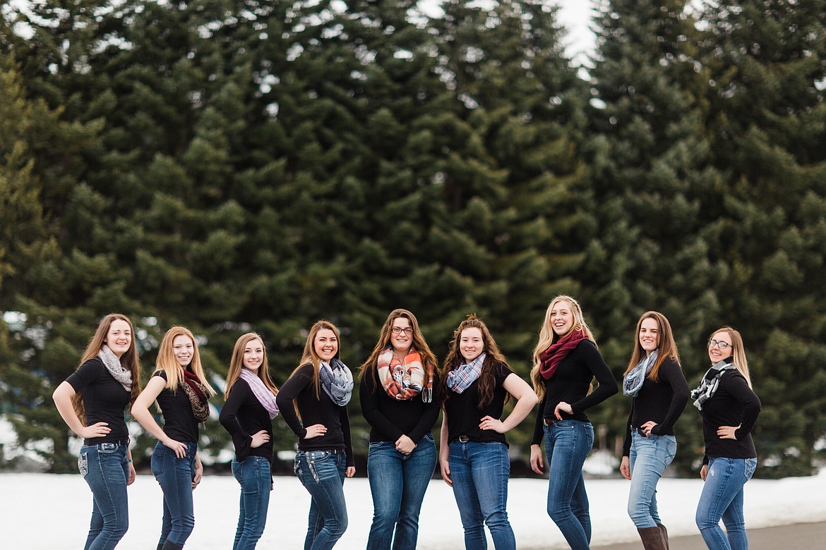 Photo by Picturesque Photography
Nine Bonners Ferry junior girls have been chosen for this years Bonners Ferry Distinguished Young Women Scholarship Program, which will take place on April 28.