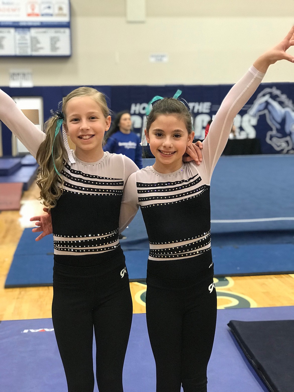 Courtesy photo
Avant Coeur Xcel gold gymnasts competing at the state meet in Boise included Alyssa Caywood, left, and Jasmine Quagliana.