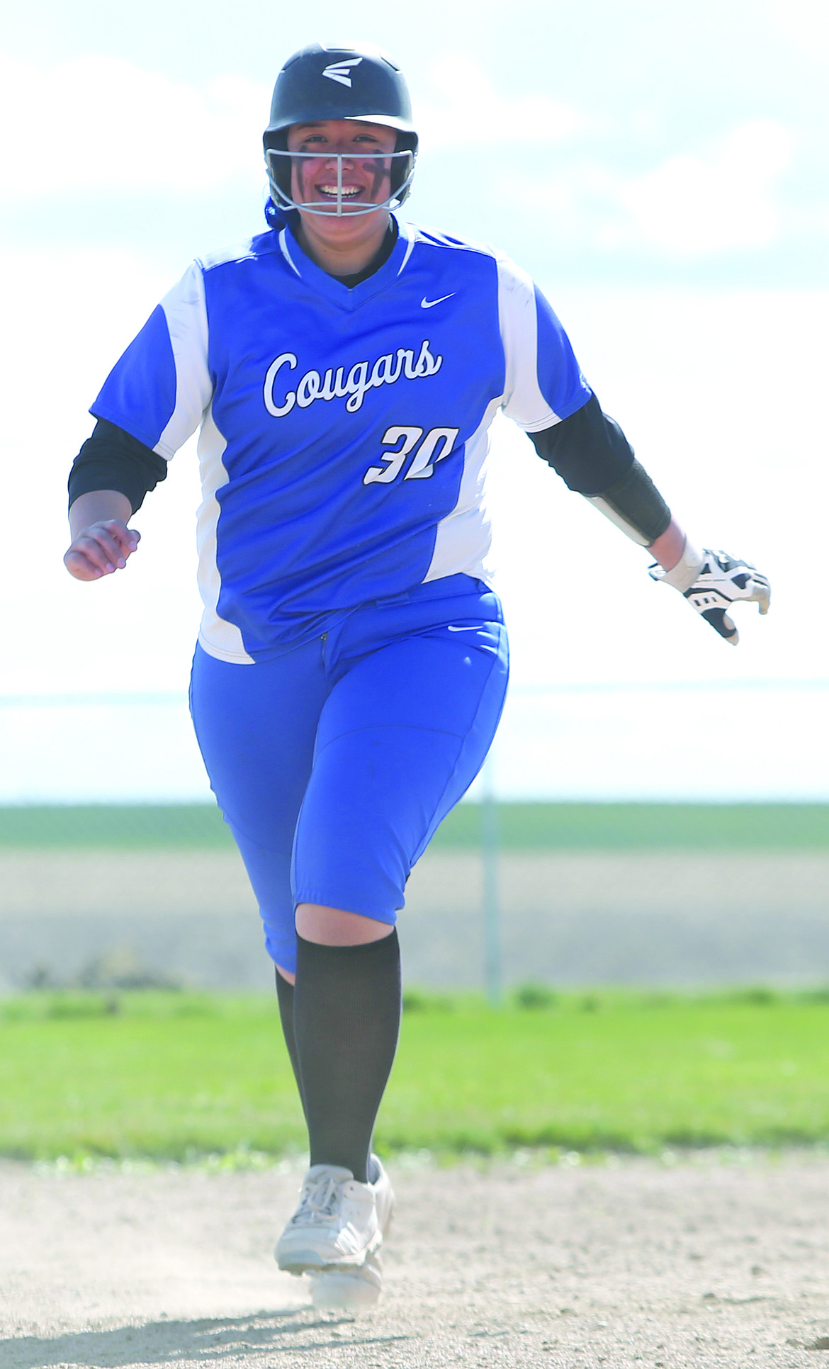 Connor Vanderweyst/Columbia Basin Herald
Warden's Amanda Contreras rounds the bases after hitting a home run against Connell.