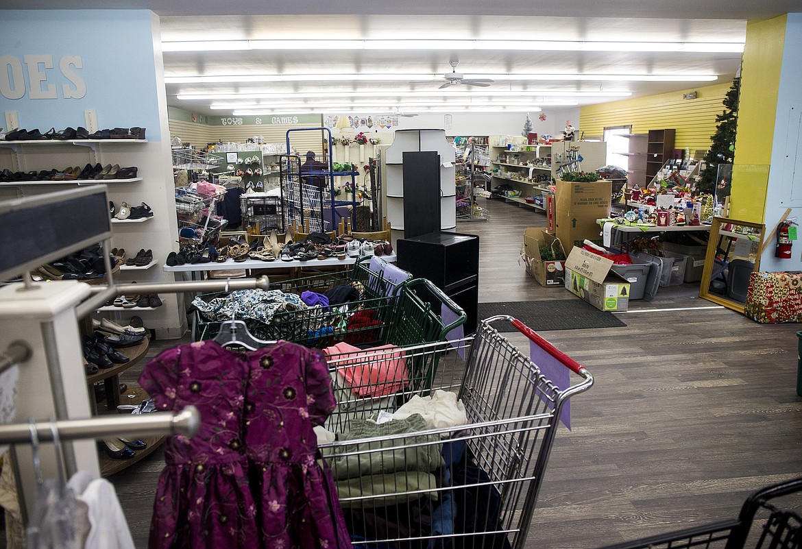 The Post Falls Senior Center Thrift Store is closing its doors March 31 and plans to sell the building to try to keep its doors open. (LOREN BENOIT/Press)