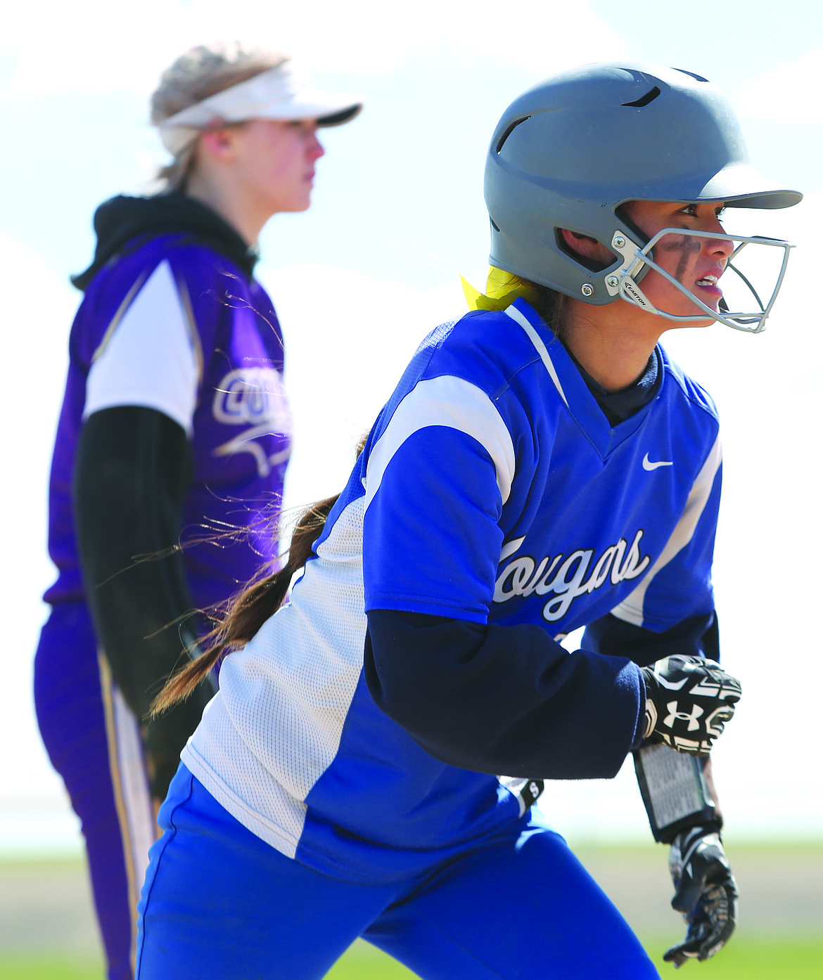 Connor Vanderweyst/Columbia Basin Herald
Warden's Ashlyn Yamane reaches third base and eyes home against Connell.