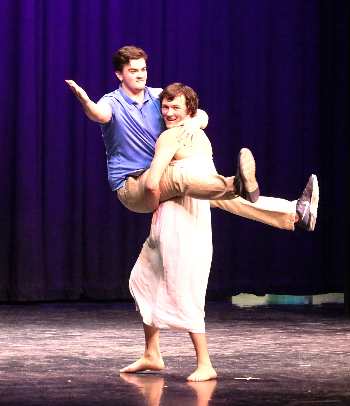 Photo by MANDI BATEMAN
Kendell Stone and Shayne Walker during their lip sync performance of &#147;Everyday&#148; from High School Musical 2.