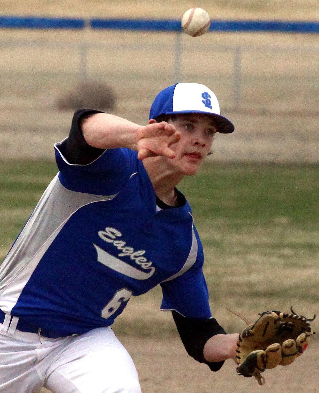 Rodney Harwood/Columbia Basin Herald
Soap Lake starter Klayten Northrup delivers to the plate in the second inning of Wednesday's Central Washington 2B non-league game against Pateros.