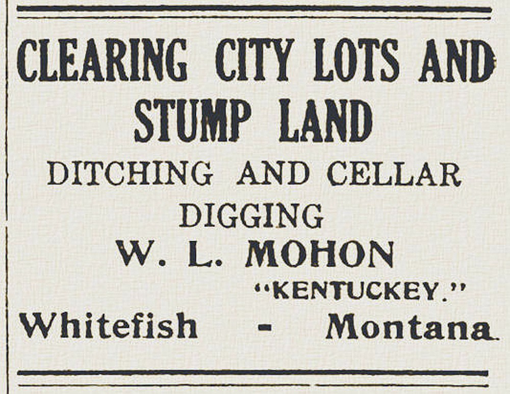 A newspaper ad for stump removal.