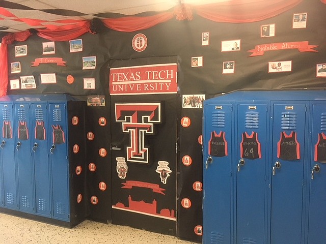 This door shows off Texas Tech University.