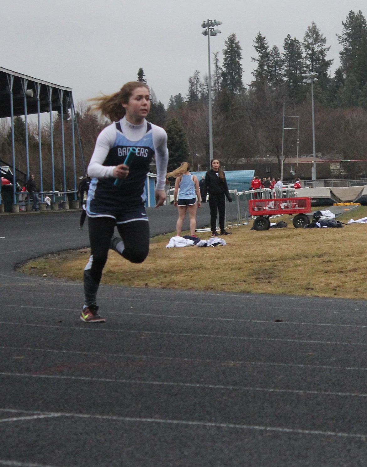 Photo by TANNA YEOUMANS
 Prairie Plaster raced for the win in the relay race.