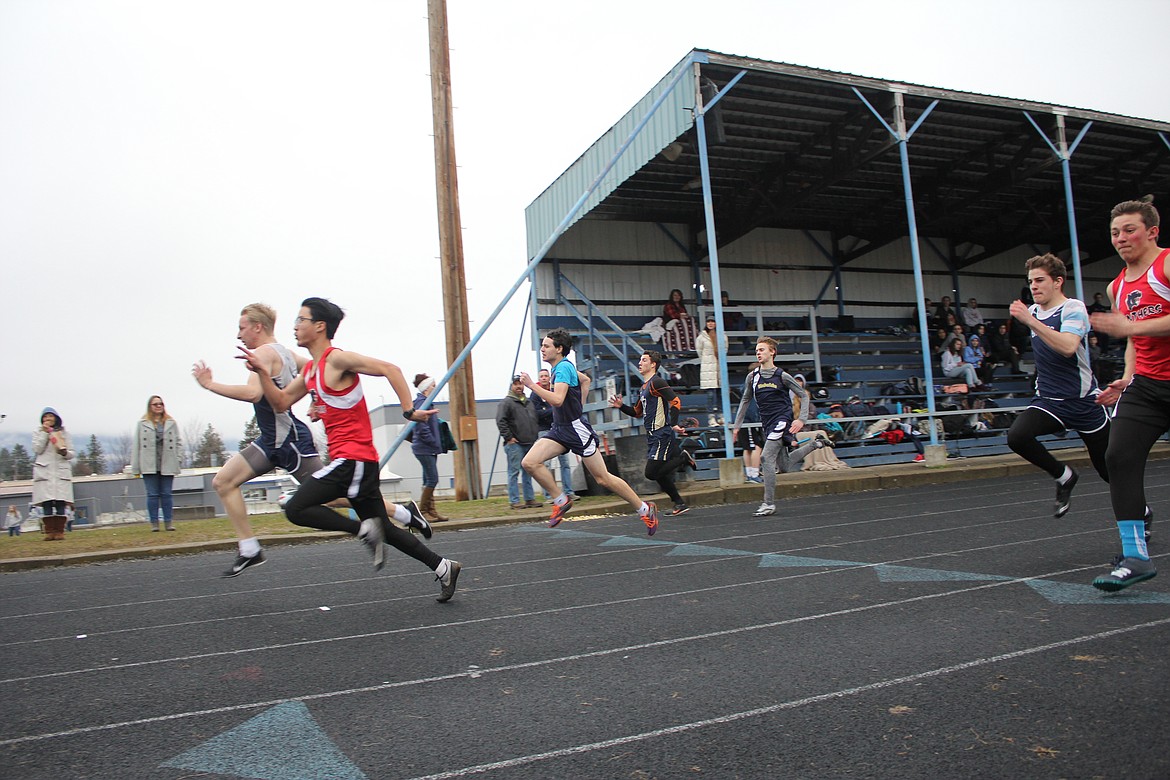 Photo by TANNA YEOUMANS
Badger men went toe to toe with the Timberlake and CDA Charter teams on the cool spring day of the home track meet.