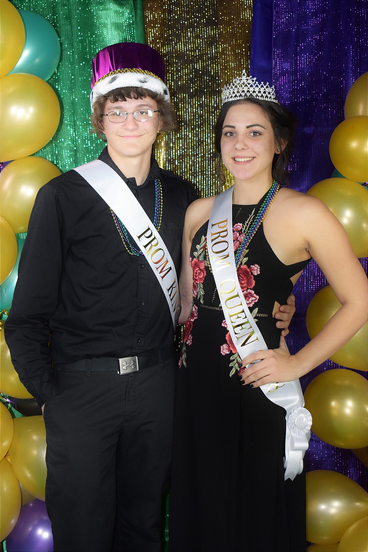 AJ Faur and Aurora Becquart, King and Queen of Troy Prom, pose on Saturday, March 17, 2018. (Photo by Svetlana Harper)