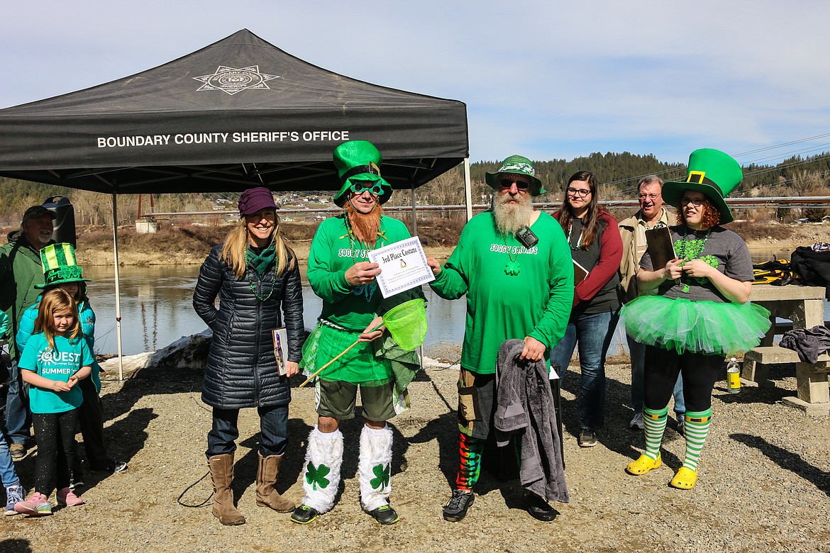 Photo by MANDI BATEMAN
The Soggy Smurf team, representing South Boundary Fire, took the third place award for costume.