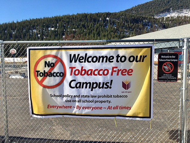 During the Mineral County Health Coalition meeting, tobacco prevention specialist Barb Jasper, announced that Superior School received a Tobacco Free School of Excellence designation and will join St. Regis School who has already received it. (Photo courtesy of Barb Jasper)