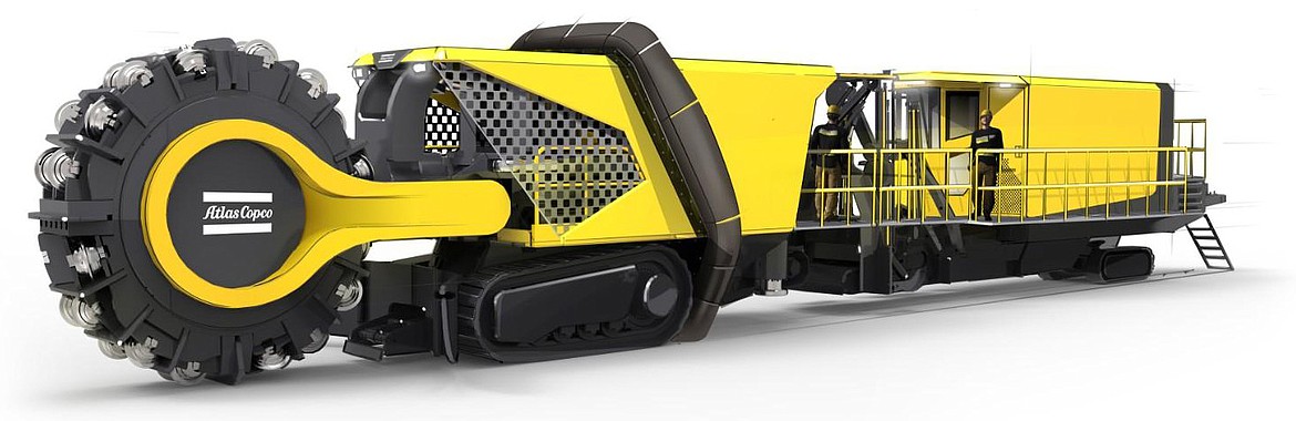 Source: Atlascopco.comen
The Hecla Mobile Miner was jointly developed for Hecla&#146;s Lucky Friday Mine by a Swedish company, Atlas Copco. The Mobile Miner 40V, worth $7.5 million and scheduled for 2019 delivery, is ideal for mechanical excavation of tunnels in hard rock.