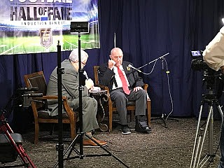 Courtesy photo
Sam Jankovich did a number of interviews while in Billings for the Montana Football Hall of Fame induction.