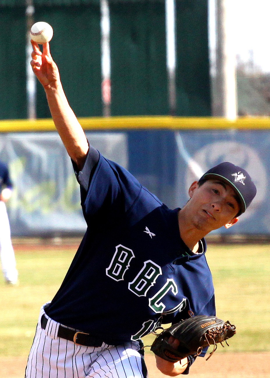 Rodney Harwood/Columbia Basin Herald
Big Bend sophomore Tyson Yamane of Warden has settled into the No. 2 starter on the Vikings staff, but has the versatility to work as a middle reliever if needed this season.