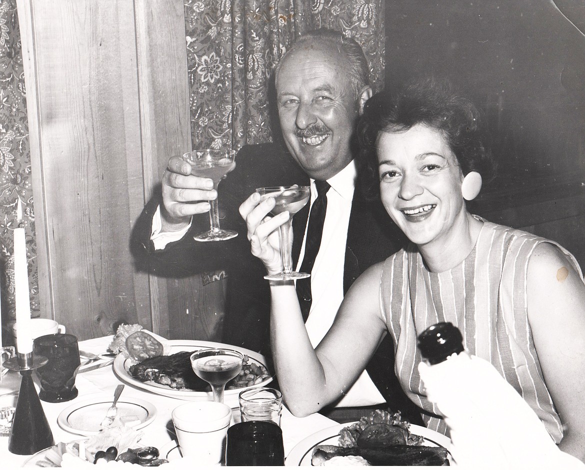 Ed and Marguerite Schenck enjoy a drink together in this Schenck family photo.