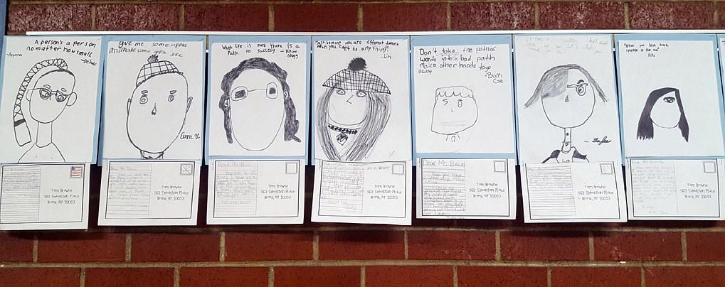 Some of the projects involved in the &#147;Wonder&#148; unit involved drawing self-portraits and writing their own precepts.
