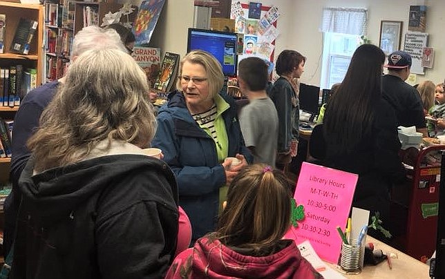 People packed into the Mineral County Library on March 24 to sample pies for their annual Pie Contest. (Photos by Florence Evans).