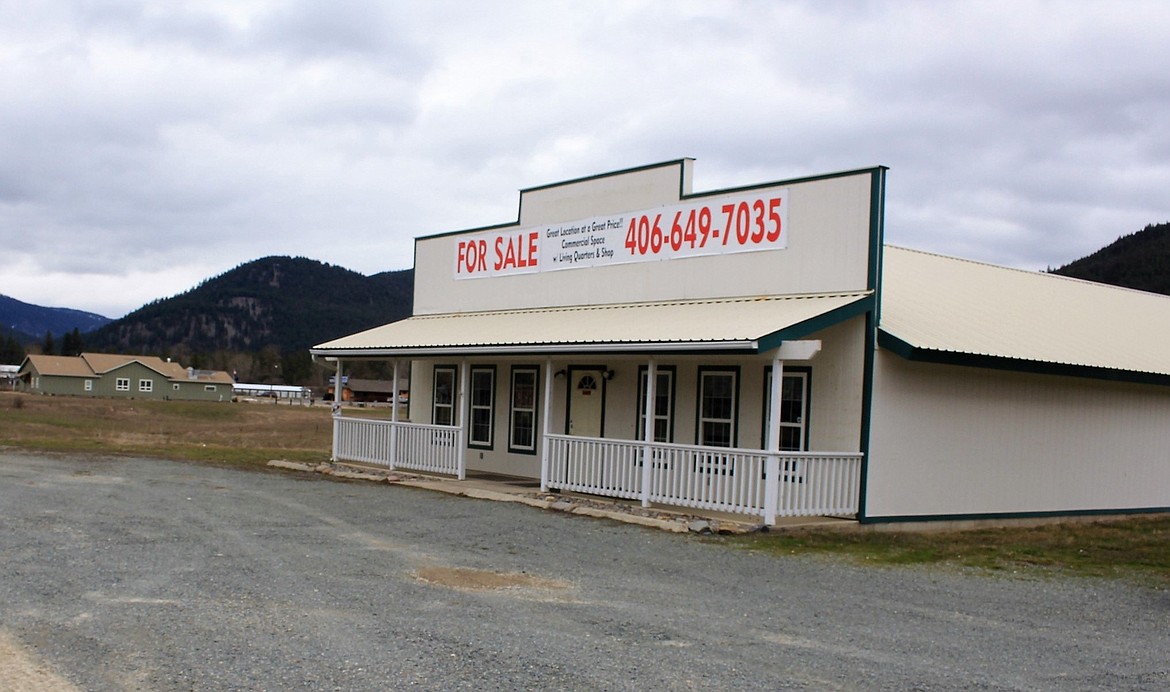 This old antiques store in St. Regis is being considered for a proposed Northwest Energy Storage and Training Center, or NEST, and could house up to 10 batteries and solar panels. (Kathleen Woodford/Mineral Independent)