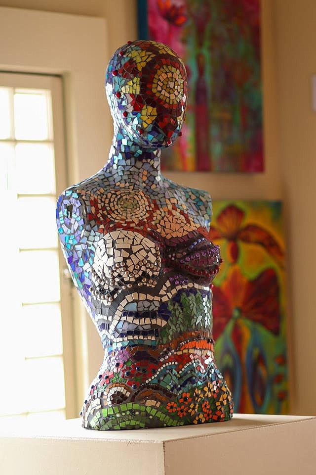 A mosaic bust of a woman is prominently displayed during the Jacklin Arts and Cultural Center&#146;s recent  Women&#146;s Month exhibit.