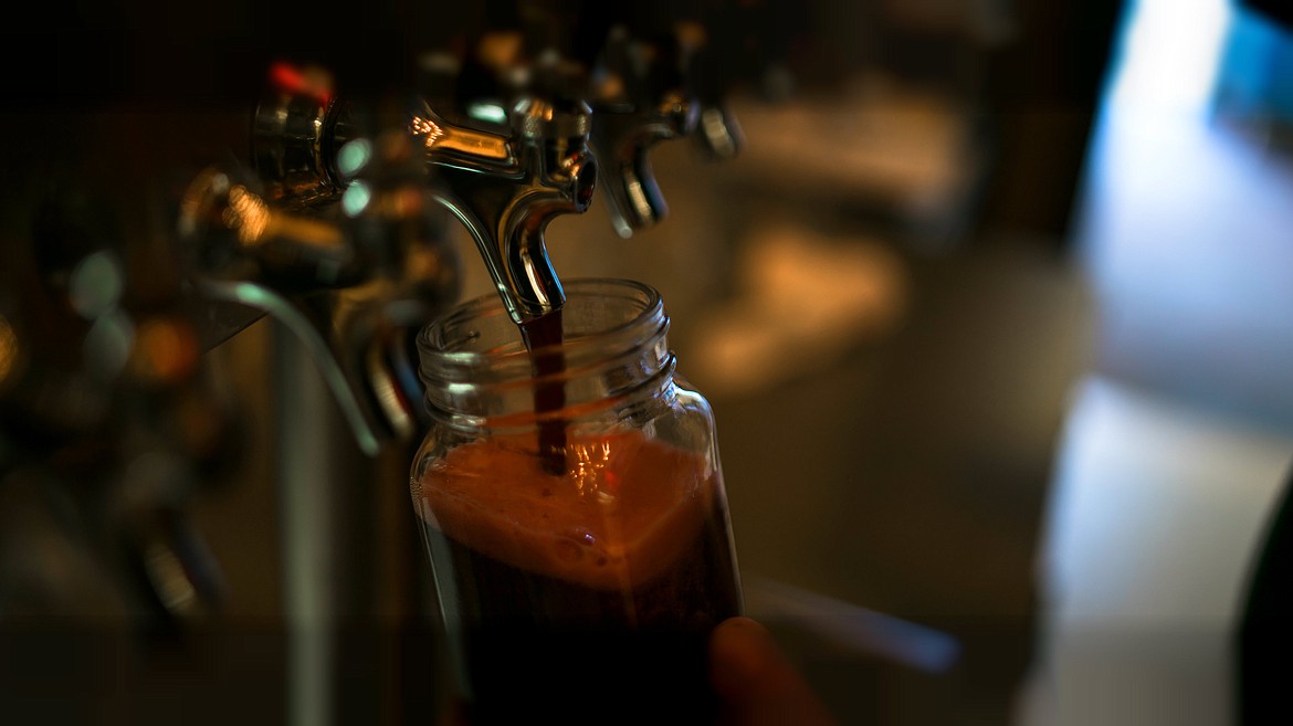 North Idaho Cider&#146;s Cranberry Apple being poured.