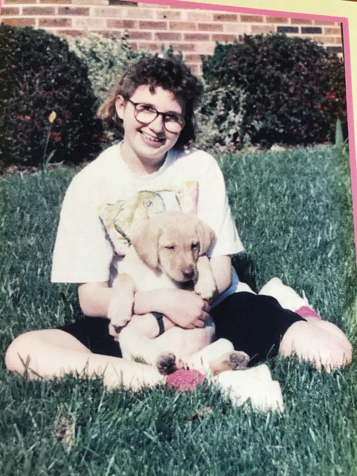 Jennifer Schroeder, 12, daughter of Hayden Lake couple Jim and Melissa Schroeder, is seen here with her beloved canine companion Lucy in 1990 in Germantown, Md. Before this photo was taken, Jen was in a coma in a Washington, D.C., hospital where first lady Barbara Bush, who died Tuesday, stopped in unannounced to read to kids in the children&#146;s unit. Jen fully recovered from the allergic reaction that hospitalized her, but was tragically killed at a young age. &#147;Throughout Jen&#146;s medical ordeal, we promised her anything she wanted if she would just wake up and be our spunky Jen,&#148; Melissa told The Press. &#147;Well, while in her coma she remembered our promise and asked for a puppy. We got Jen a yellow Lab, and she named her Lucy after her ICU nurse.  Both Jen and Lucy were killed in a car accident March 21, 2000, after a day of playing fetch on the Oregon Coast.&#148;

Courtesy photo