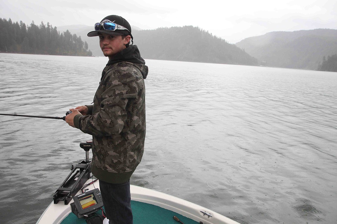 (Photo by RALPH BARTHOLDT)
Professional bass fisherman Antony Mello of Coeur d&#146;Alene is working to earn a spot on the Idaho pro bass team.