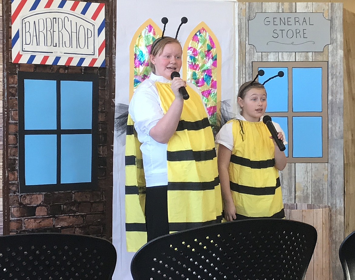 Courtesy photo
Emily (left) and Ashley Macken of the Faithful Five perform &#145;Be My Little Baby Bumblebee.&#146;