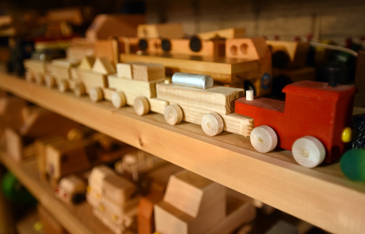 Handmade wooden toys by Bob Redinger.