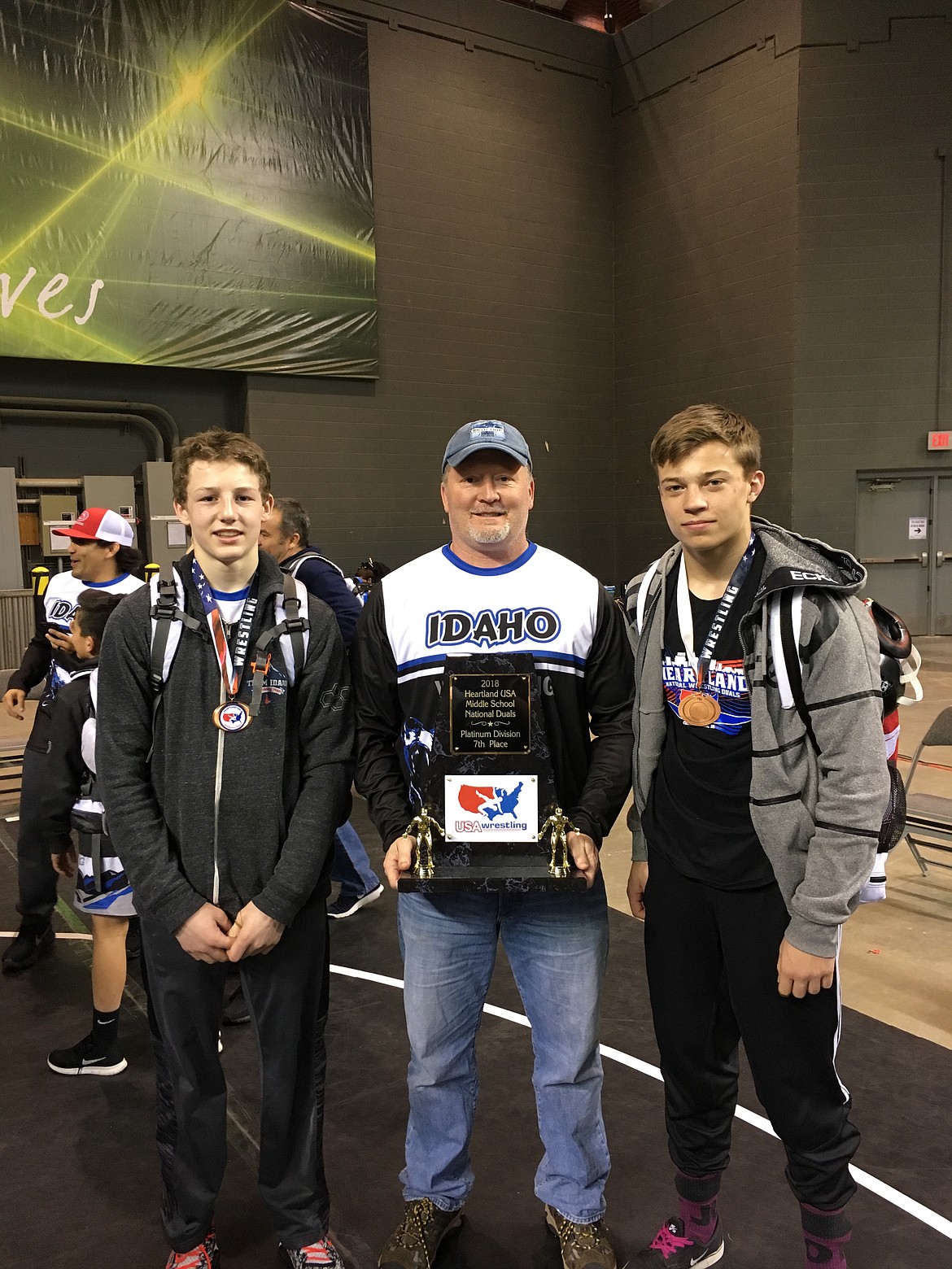 Eli Richards and Andrew Sandelin competed on the Team Idaho Middle School National wrestling team.

Courtesy photo