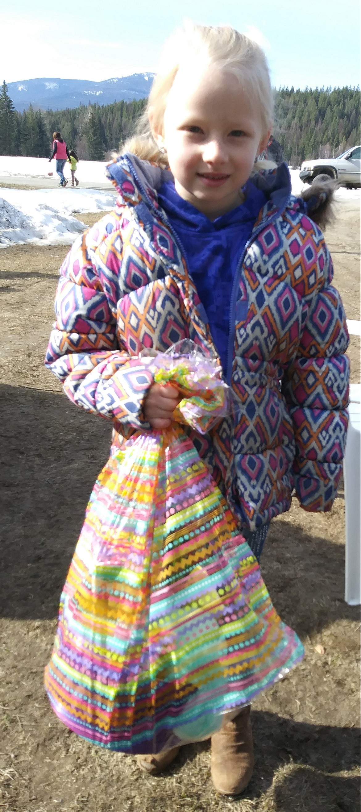 (Courtesy Photo)
Aliyah Falck was the winner of the 6-9 year old basket at the Curley Que Homemakers Club&#146;s annual Easter Egg Hunt.