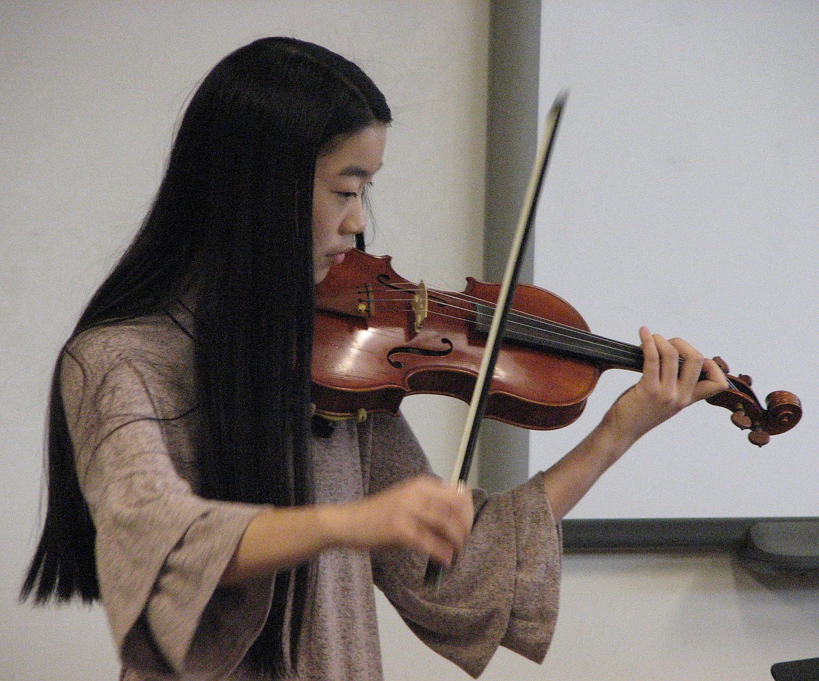 Sally Weber performs a violin solo. (Courtesy photo)