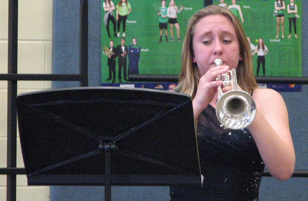 Cerria Swagger performs a trumpet solo. (Courtesy photo)