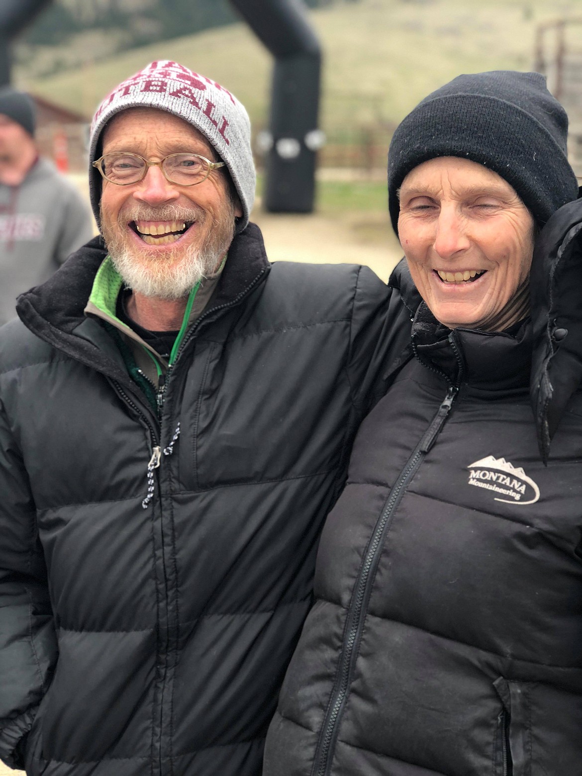 Kyle Klickir and Celia Bertoia pose for a photo before at 5k at Whiskey Trail Ranch. (Erin Jusseaume photos/ Clark Fork Valley Press)