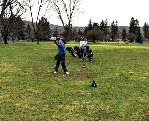 Courtesy photo
Hogan Samuelson prepares to hit the ball during Kellogg&#146;s home match last week.