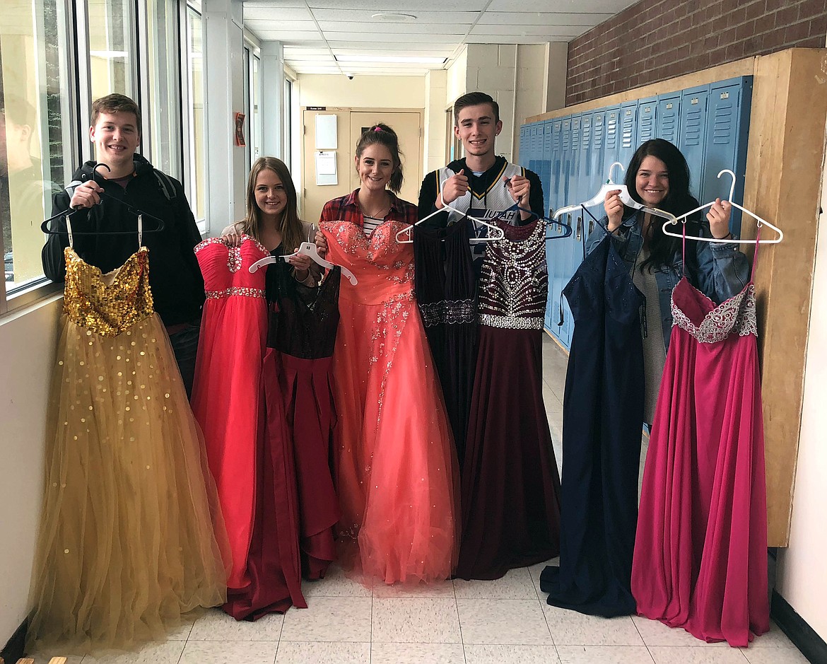 Photos by Josh McDonald
Students at Kellogg High School show off some of the prom dresses that have been donated for others to borrow for this year&#146;s event.