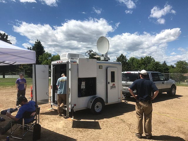 The Department of Health and Human Services communications trailer was on display at the Mineral Community Hospital on April 9 for emergency responders to tour. The trailer is available for local emergencies for a small fee. (Photo courtesy Public Health Emergency Preparedness).