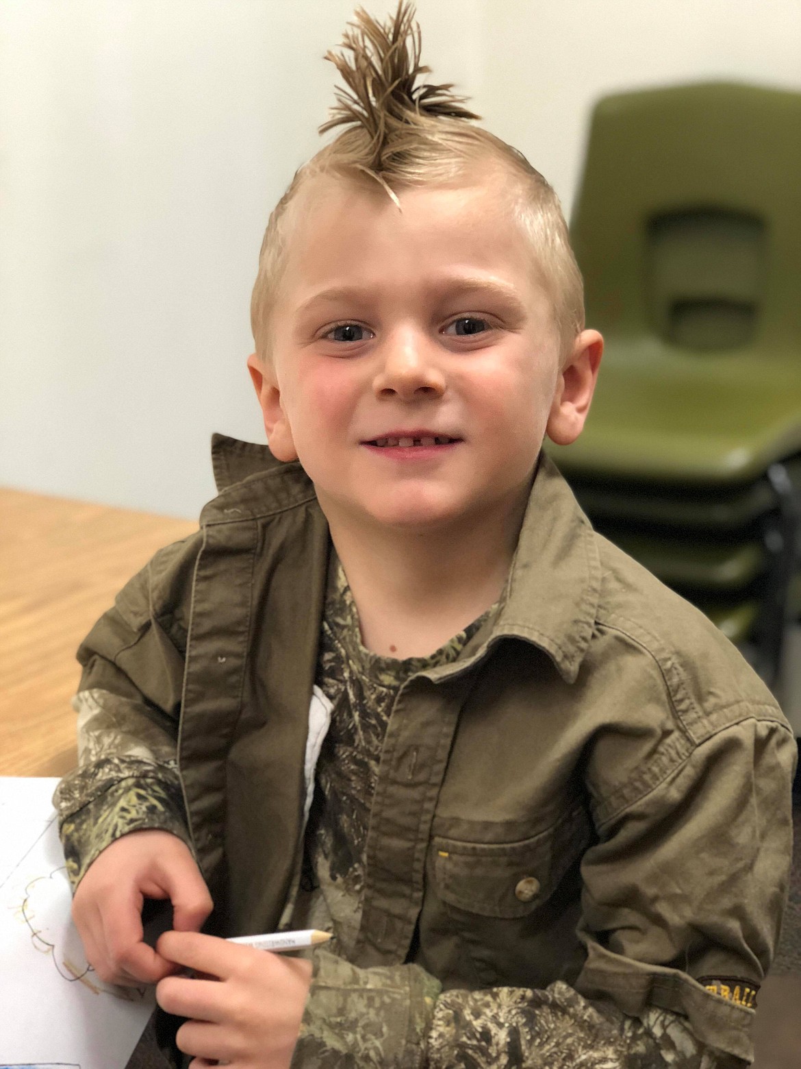 Malachi at the annual Kindergarten Round-Up on Thursday. (Erin Jusseaume photos/Clark Fork Valley Press)