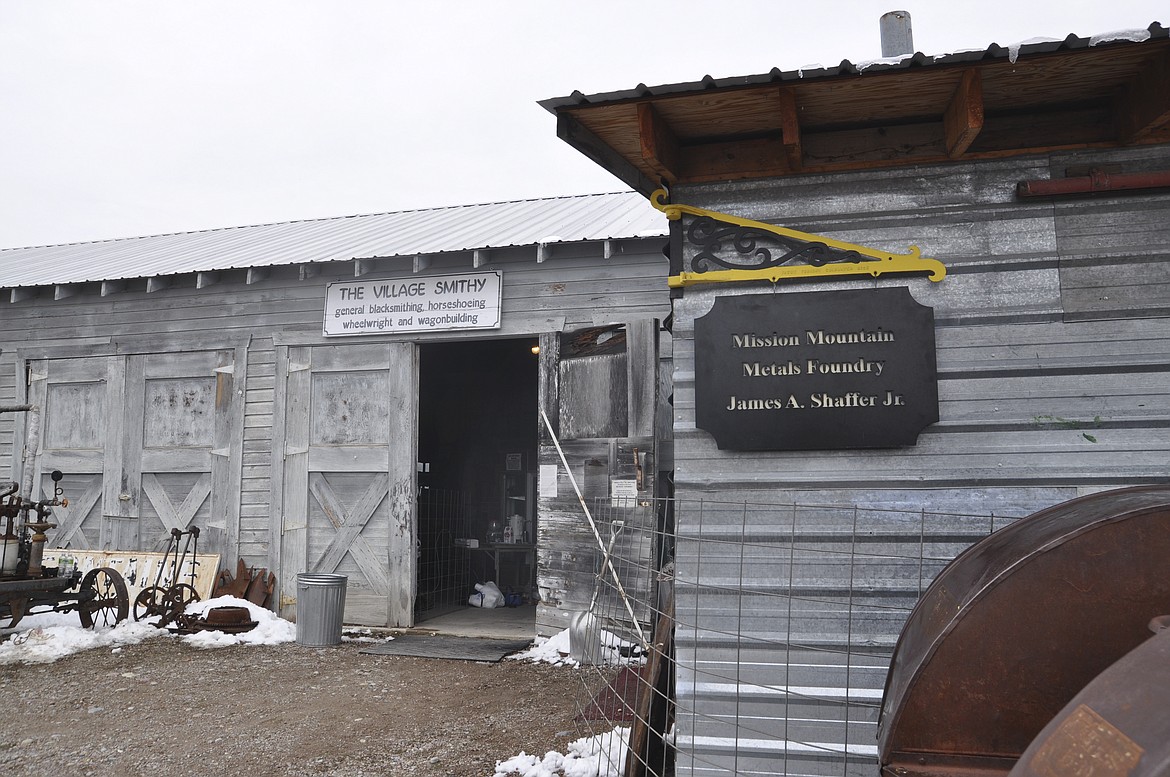 A BLACKSMITHING workshop was held at &#147;The Village Smithy&#148; building at the Miracle of America Museum in Polson on Saturday, April 7. Those who attended were able to create their own art under the guidance of Chuck Theumler, a blacksmith. (Ashley Fox/Lake County Leader)