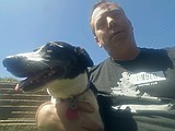 Injured driver, missing dog reunited