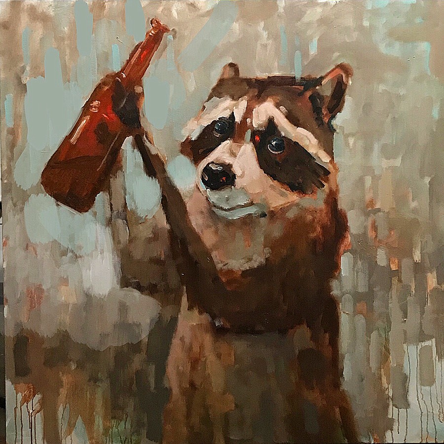 Jeff Weir named this painting &#147;Trash Panda.&#148; (Courtesy photo)