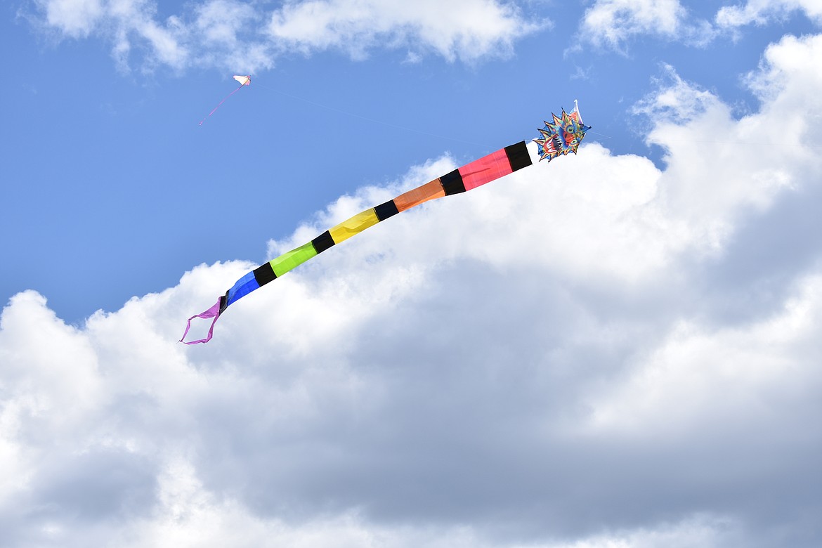 ANNA-LEE BOERNER/Special to The Press
A multi-colored dragon kite sails through the sky Saturday afternoon during Hayden&#146;s annual kite festival in Broadmoore Park.