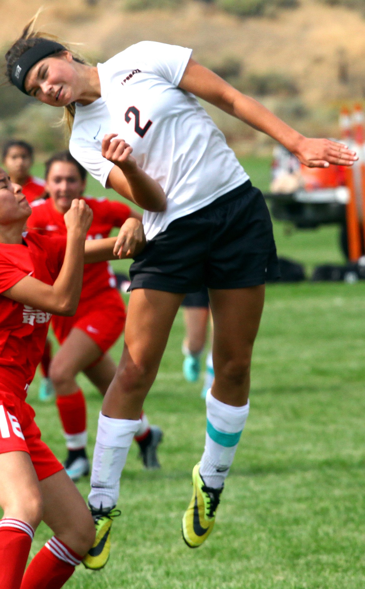 Rodney Harwood/Columbia Basin HeraldEphrata striker Mya Spencer (2) was selected to the CWAC all-conference first team in soccer.