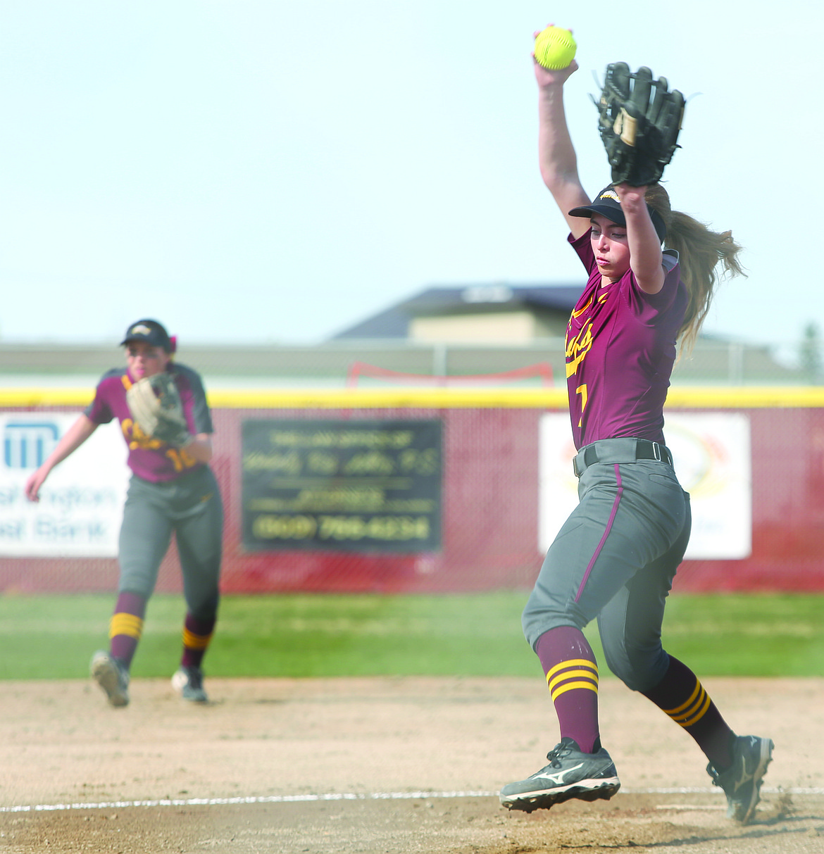 Connor Vanderweyst/Columbia Basin Herald
Moses Lake pitcher Gina Skinner delivers to the plate against Wenatchee. Skinner pitched a complete game.