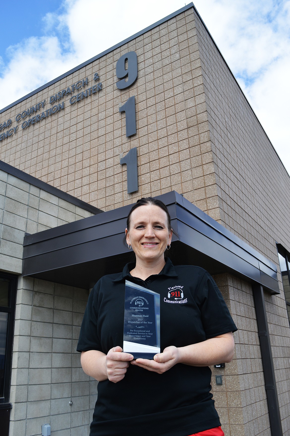 Shannon Hunt of Kalispell was named the 2017 Dispatcher of the Year for the Flathead Emergency Communications Center. (Mary Cloud Taylor/Daily Inter Lake)