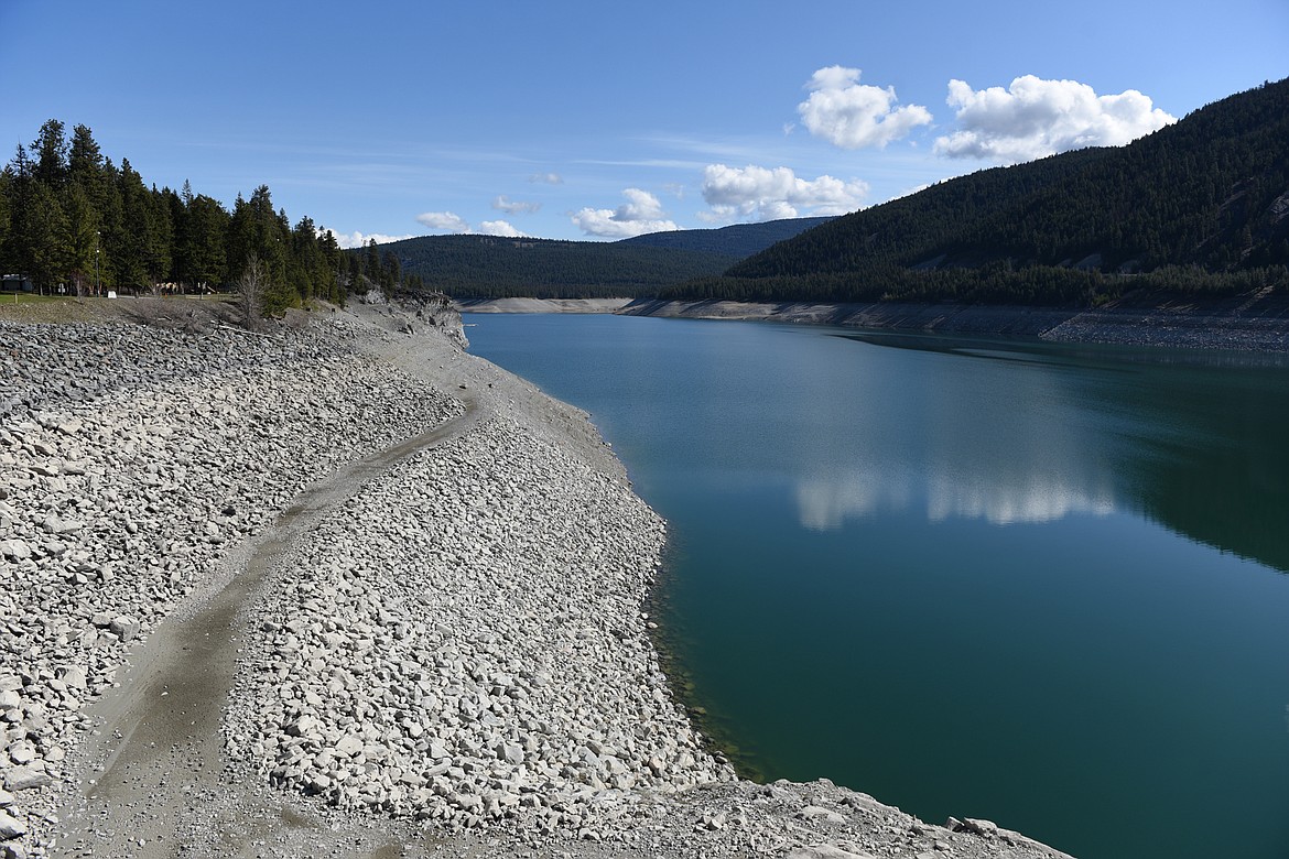 Lake Koocanusa, north of Libby Dam in Libby on Wednesday, April 18. (Casey Kreider/Daily Inter Lake)