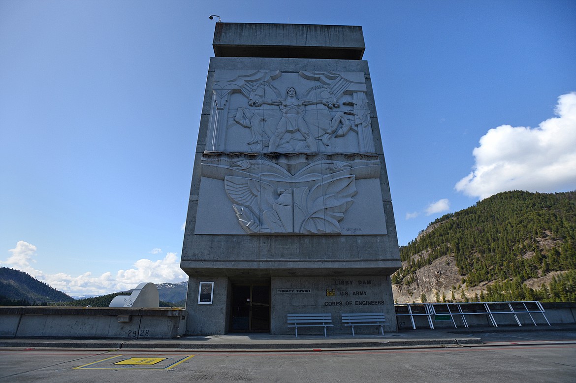 The Treaty Tower atop the Libby Dam in Libby on Wednesday, April 18. (Casey Kreider/Daily Inter Lake)