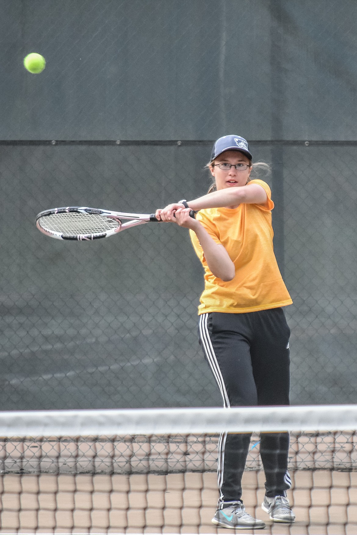 Libby&#146;s Cierra Lucas plays in the championship final round against Loyola&#146;s Lauren Bodlovic at the Libby Invitational, April 21. (Ben Kibbey/The Western News)