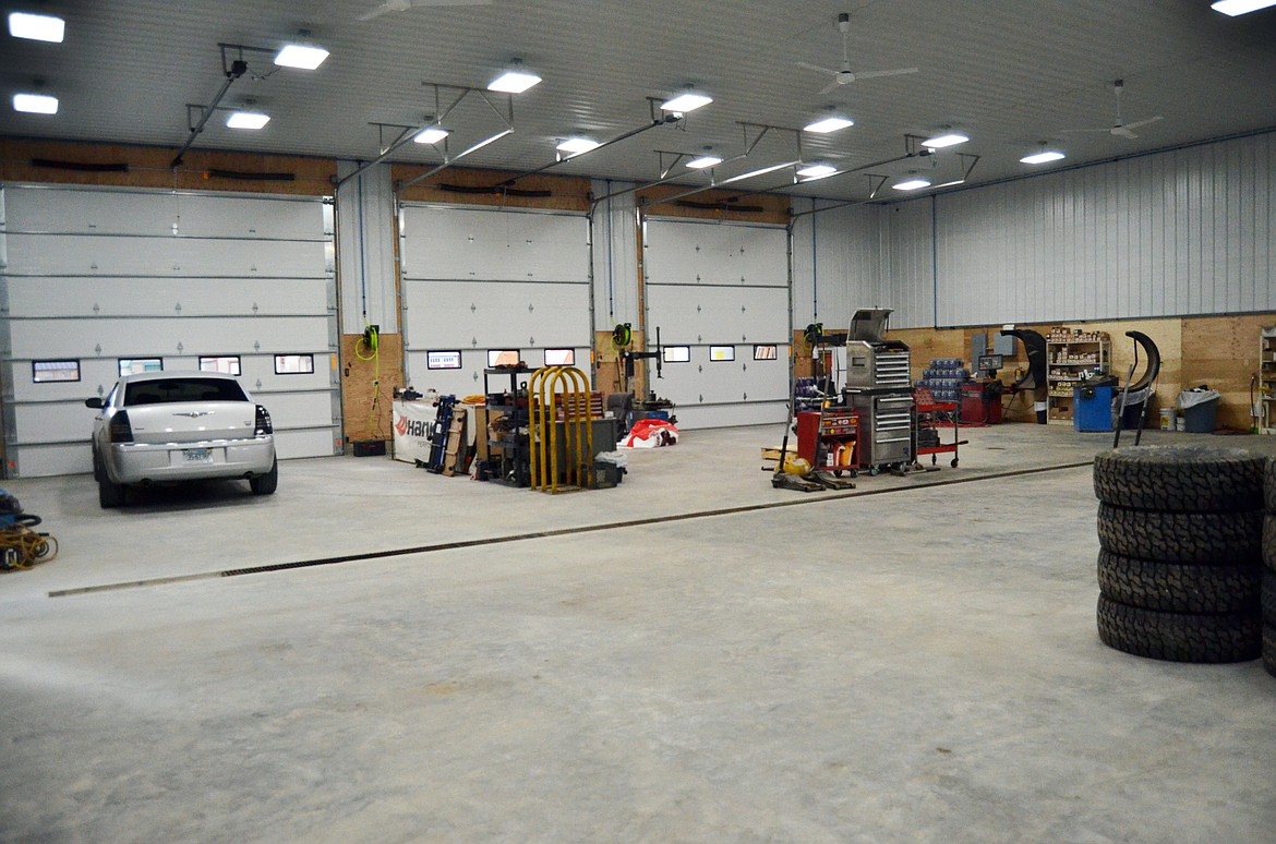 A very spacious six bay work station ensures customers can get their vehicles can get back on the road quickly (Erin Jusseaume/ Clark Fork Valley Press)