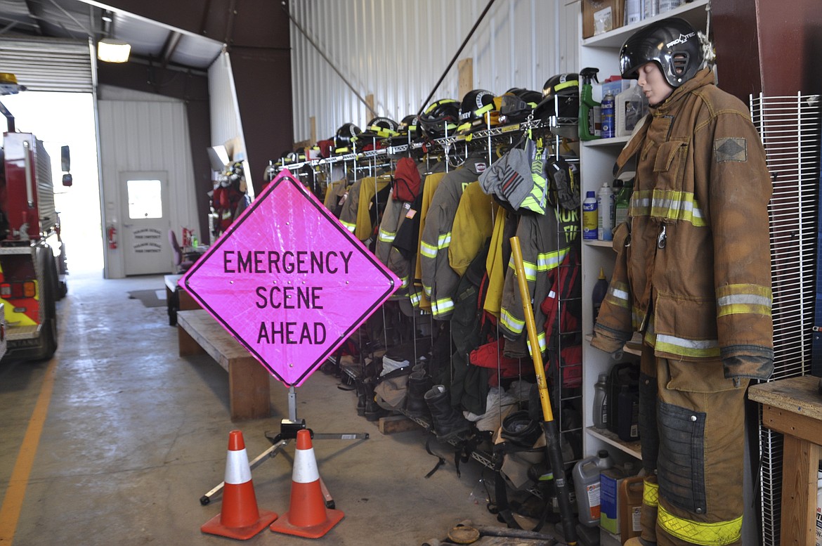 THROUGH DONATIONS and grants, the Polson Rural Fire District has been able to purchase various items ranging from Randy, a training mannequin, to new cones and a sign. (Ashley Fox/Lake County Leader)